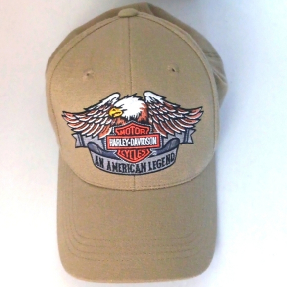 Harley Davidson Brown Cap Hat - Picture 1 of 11